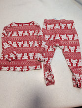 Load image into Gallery viewer, GAP Red & White Fair Isle Polar Bear Christmas Matching Pajama Set 12 months