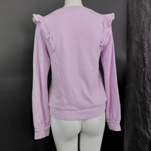 Load image into Gallery viewer, Lands' End Sweatshirt Girls XL 14-16 Purple Ruffle Terry Long Sleeve Pullover XL