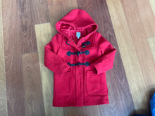 Load image into Gallery viewer, NWOT Gap Kids Small Red Wool Zip Toggle Holiday Coat Small
