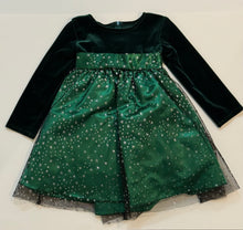 Load image into Gallery viewer, Swea Pea &amp; Lilli Green Velvet Dress 2T
