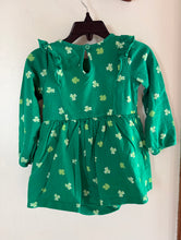 Load image into Gallery viewer, Carter’s Green Shamrock Onesie Dress 24 months
