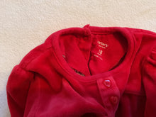 Load image into Gallery viewer, Red velour Carter’s heart dress/tunic 18 months
