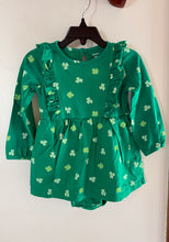 Load image into Gallery viewer, Carter’s Green Shamrock Onesie Dress 24 months
