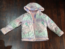 Load image into Gallery viewer, Disney Princess toddler 5 pink reversible fleece/puffer jacket 5
