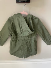 Load image into Gallery viewer, Old Navy army green hooded jacket  12 months
