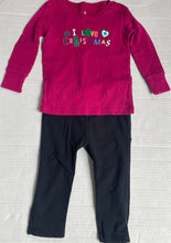 Load image into Gallery viewer, Christmas shirt and pants  12 months
