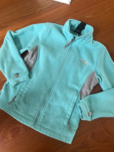 Load image into Gallery viewer, North Face Mint Grn Fleece Jckt- barely noticeable wear on cuffs Small
