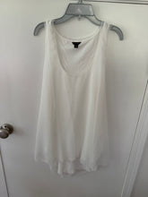 Load image into Gallery viewer, Ann Taylor White Layered Top Twist Back XL

