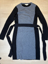 Load image into Gallery viewer, Biden Gray and Black Belted Sweater Dress 8 Petite 8
