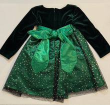 Load image into Gallery viewer, Swea Pea &amp; Lilli Green Velvet Dress 2T
