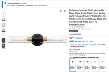Load image into Gallery viewer, 2-Light Bathroom Vanity Sconce, Brand New in Box One Size
