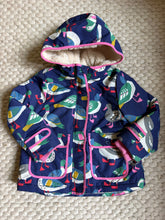 Load image into Gallery viewer, Mini Boden Duck Print Sherpa Lined Hooded Jacket 3
