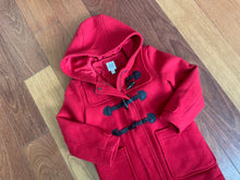 Load image into Gallery viewer, NWOT Gap Kids Small Red Wool Zip Toggle Holiday Coat Small
