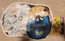 Load image into Gallery viewer, Baby boy gift basket, new in package
