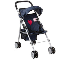 Load image into Gallery viewer, New York Doll Kids Denim Play Stroller
