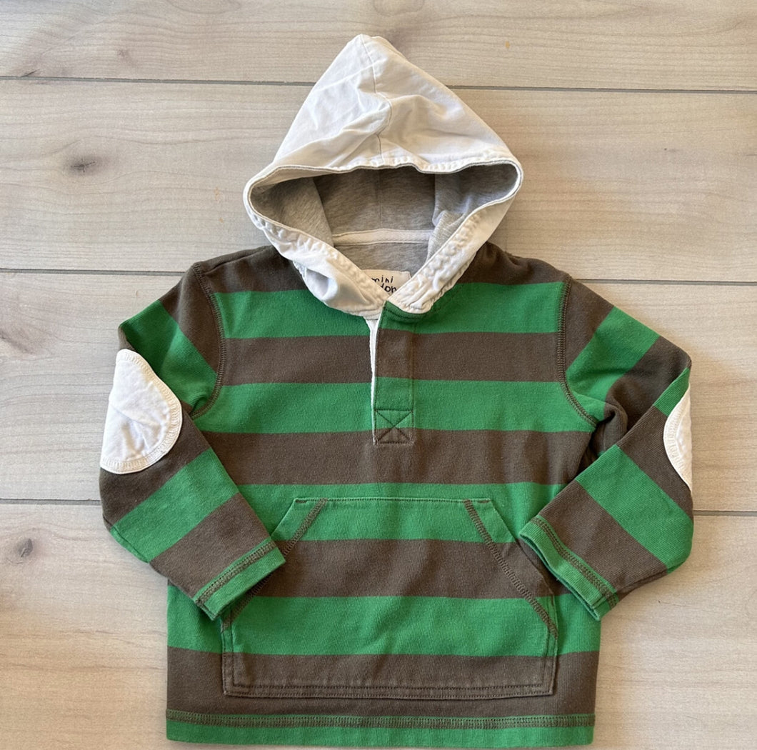 Mini Boden Green Hooded Shirt 2