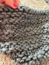 Load image into Gallery viewer, Like new gray crochet scarf wrap One Size
