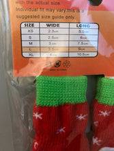 Load image into Gallery viewer, Non-Skid Pet Socks Red with Snowmen
