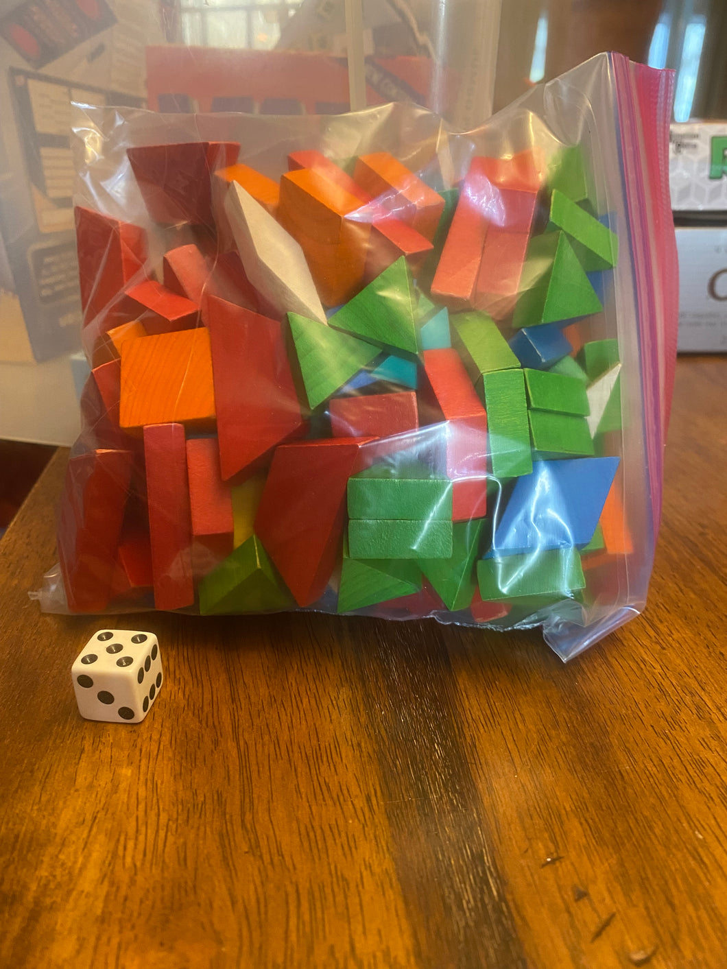 Bag of small building blocks(die shows size)