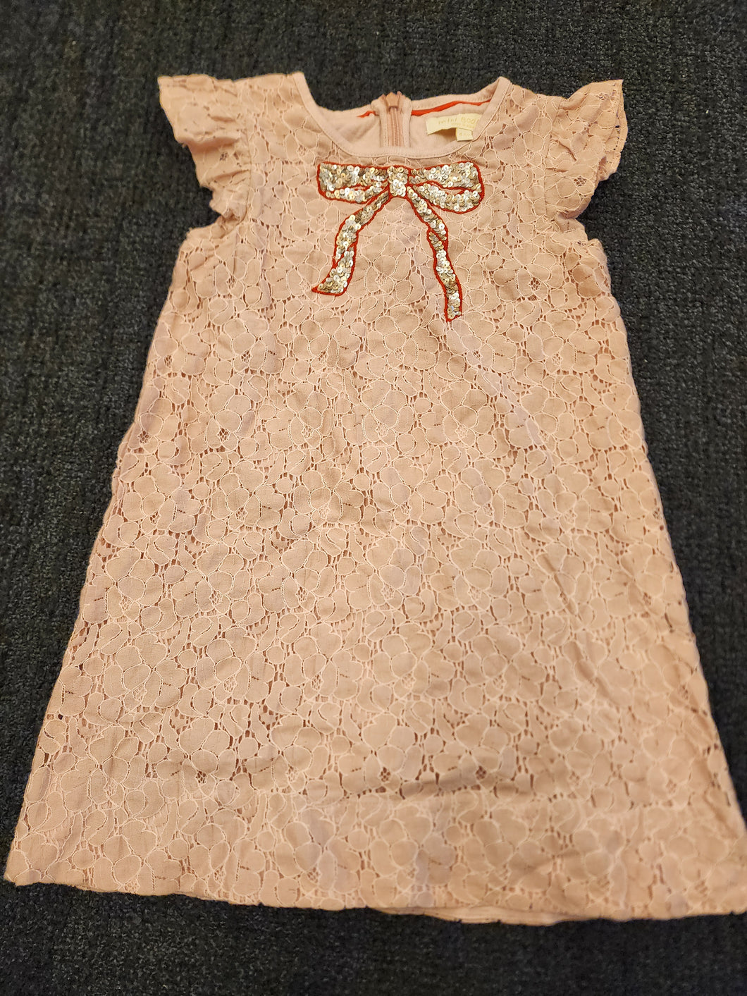 Mini Boden pink ribbon dress size 4-5 4