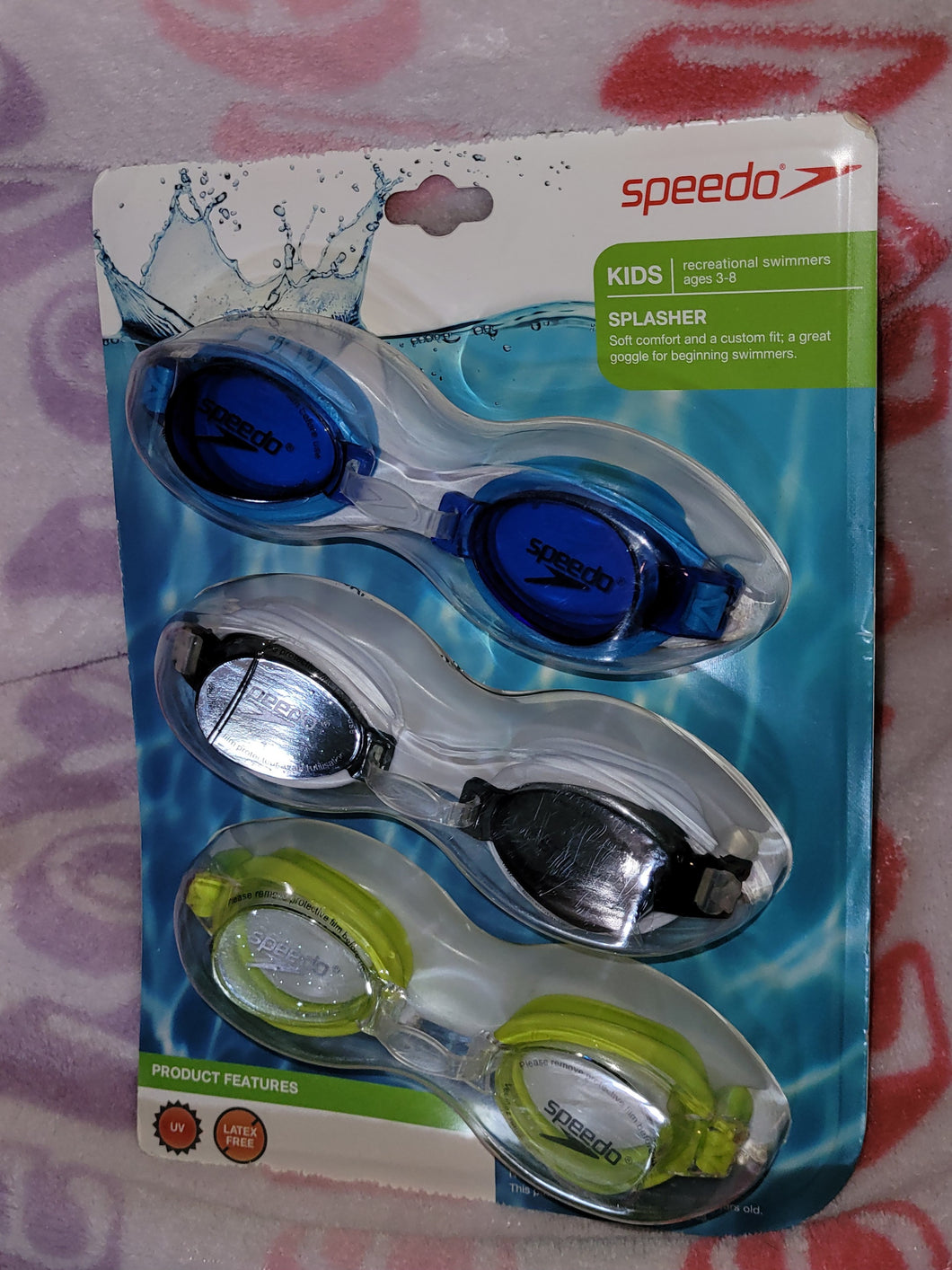 NEW Speedo 3pk kids swim goggles