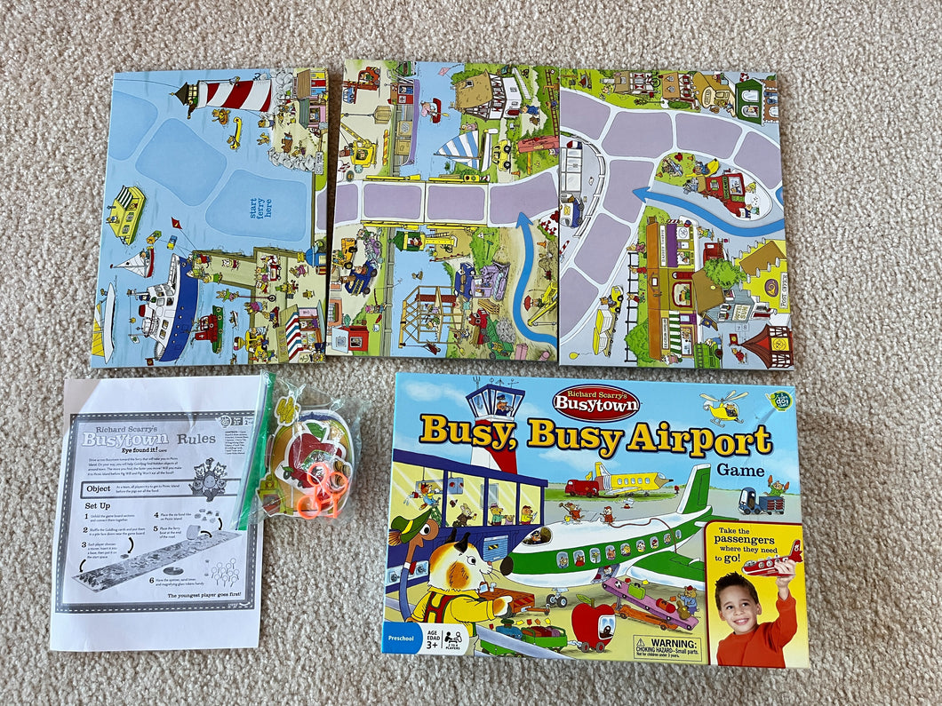 2 Board Games Busy Town Busy Busy Airport and Busy Town Eye Found It Game One Size