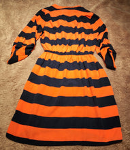 Load image into Gallery viewer, Rue 21 dress, size medium adult, coral and navy stripe Adult Medium
