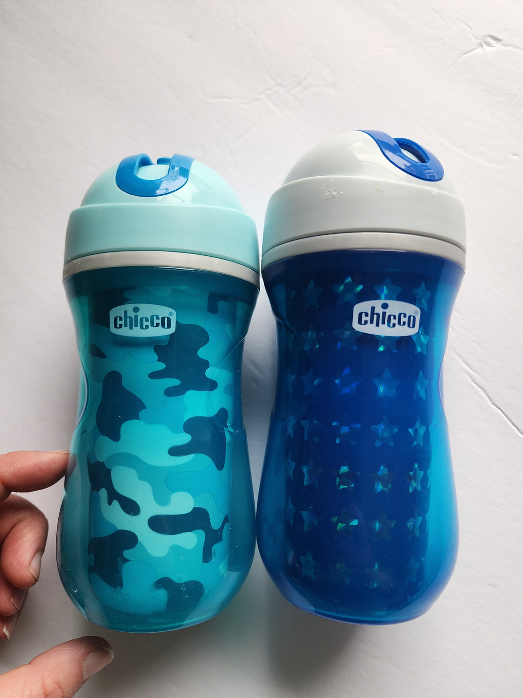 2 Chicco Insulated straw sippy cups
