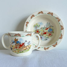 Load image into Gallery viewer, Vintage BUNNYKINS Royal Doulton 2Pc Children’s Fine China Feeding Set
