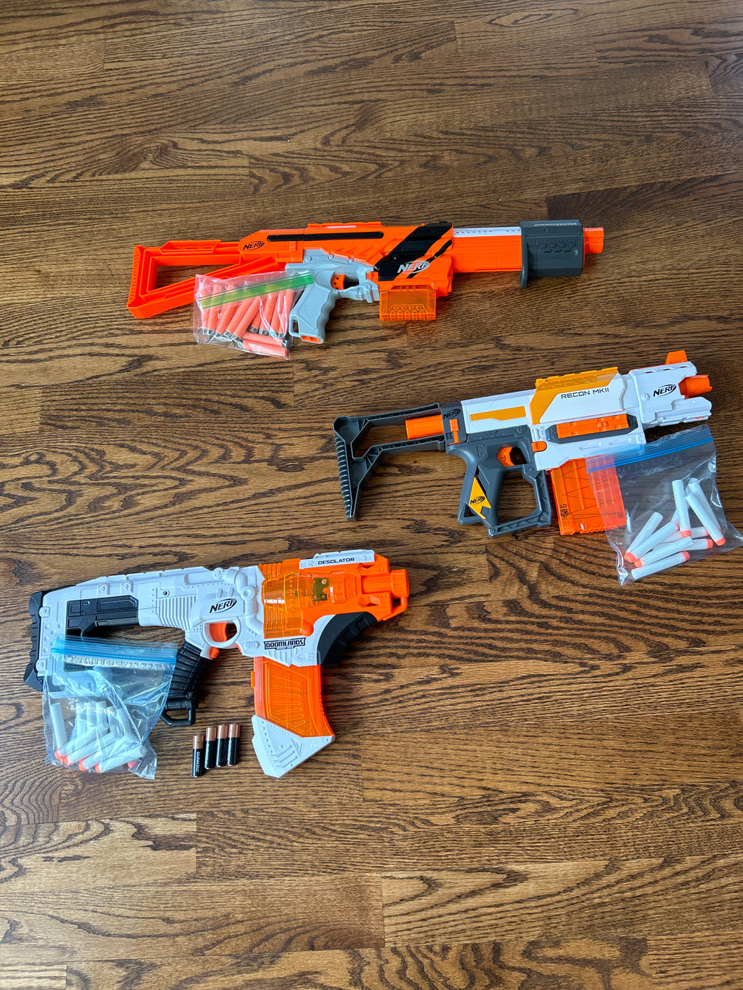 3 Nerf blasters + Bullets