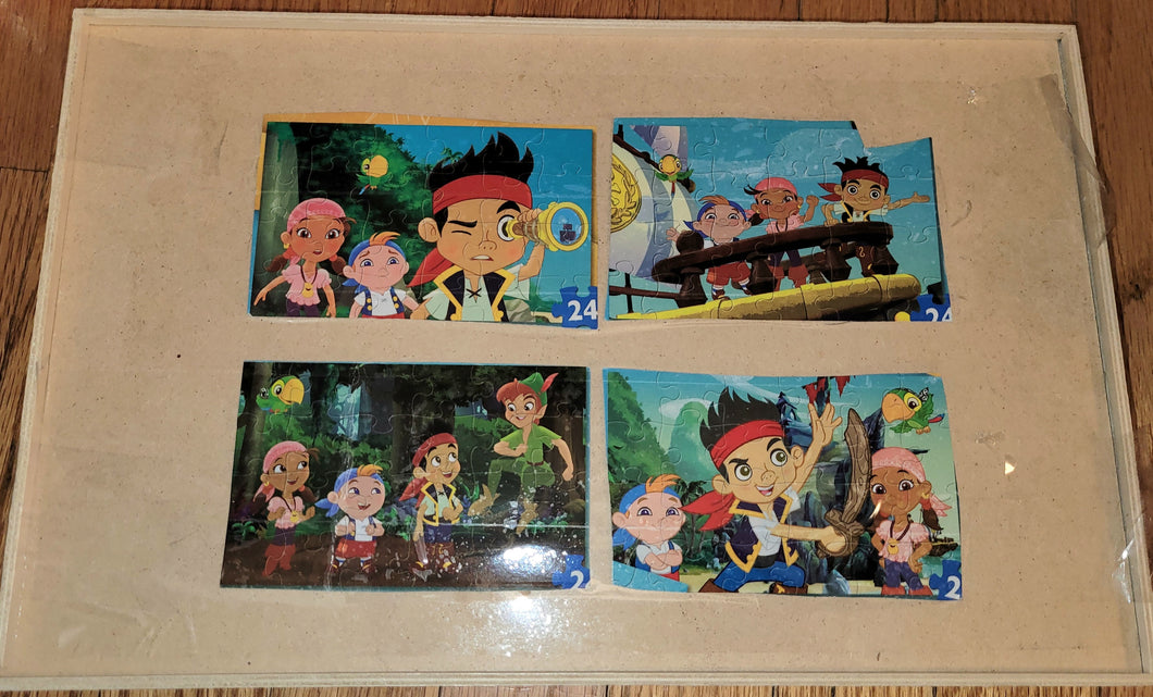 Jake & Neverland Pirates 4 puzzle pack - 24pcs ea - complete