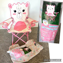 Load image into Gallery viewer, NWT Izzie The Llama Kids Camping Chair
