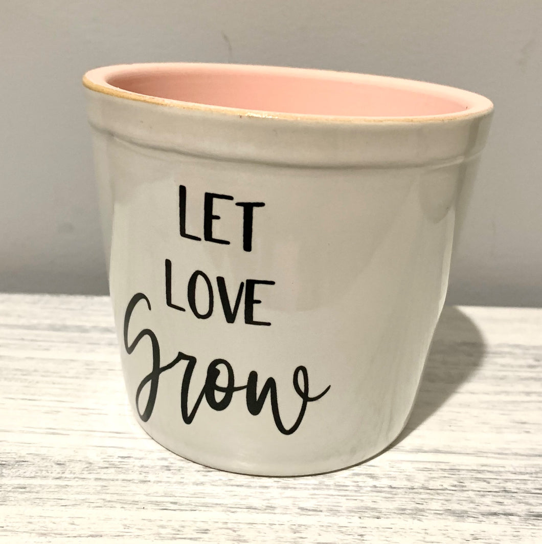 Ashland Ceramic Let Love Grow House Plant Pot