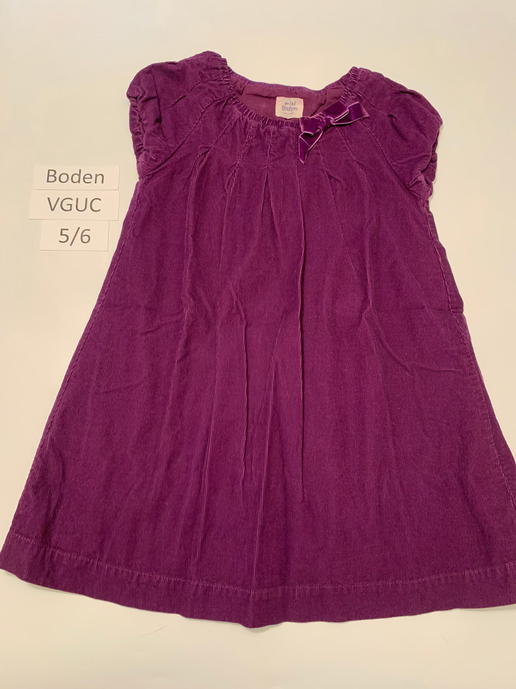 Boden Purple Fine Cord Dress 5