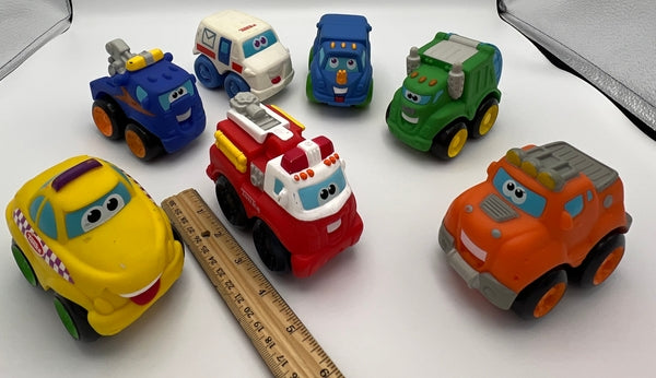 Lot of 7 - Tonka Lil Chuck and Friends Vehicles soft plastic ADORABLE