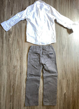 Load image into Gallery viewer, Calvin Klein Jeans (3/4 Sleeve) Button Down Shirt and Gray Trousers 5T
