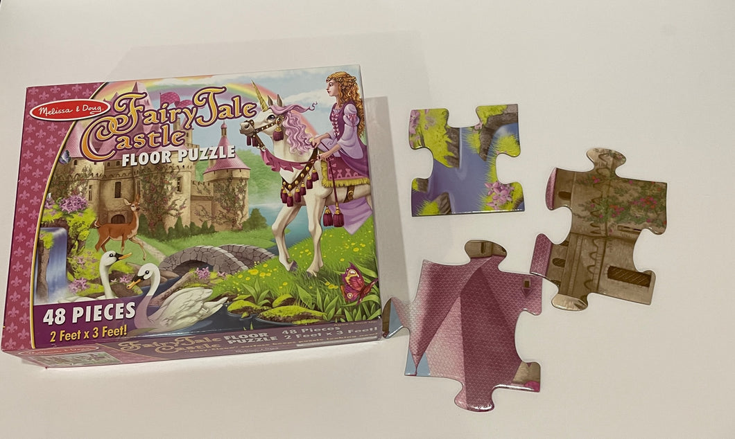 Melissa and Doug Fairy Tale Castle Floor Puzzle 48 Large Pieces