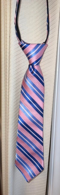 Canterbury 100% silk tie pink and blue stripe 6