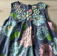 Load image into Gallery viewer, Mini Boden Faux Gem Floral Shift Dress 7
