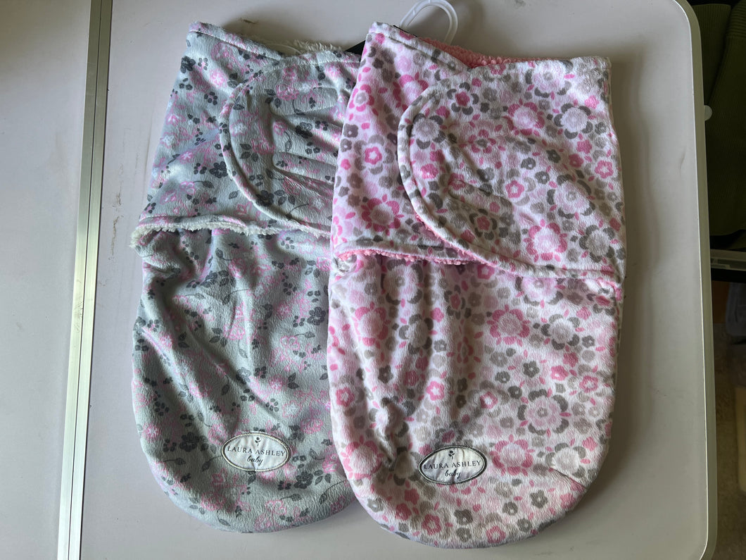 Laura Ashley Baby- set of 2 super soft and fluffy baby wraps