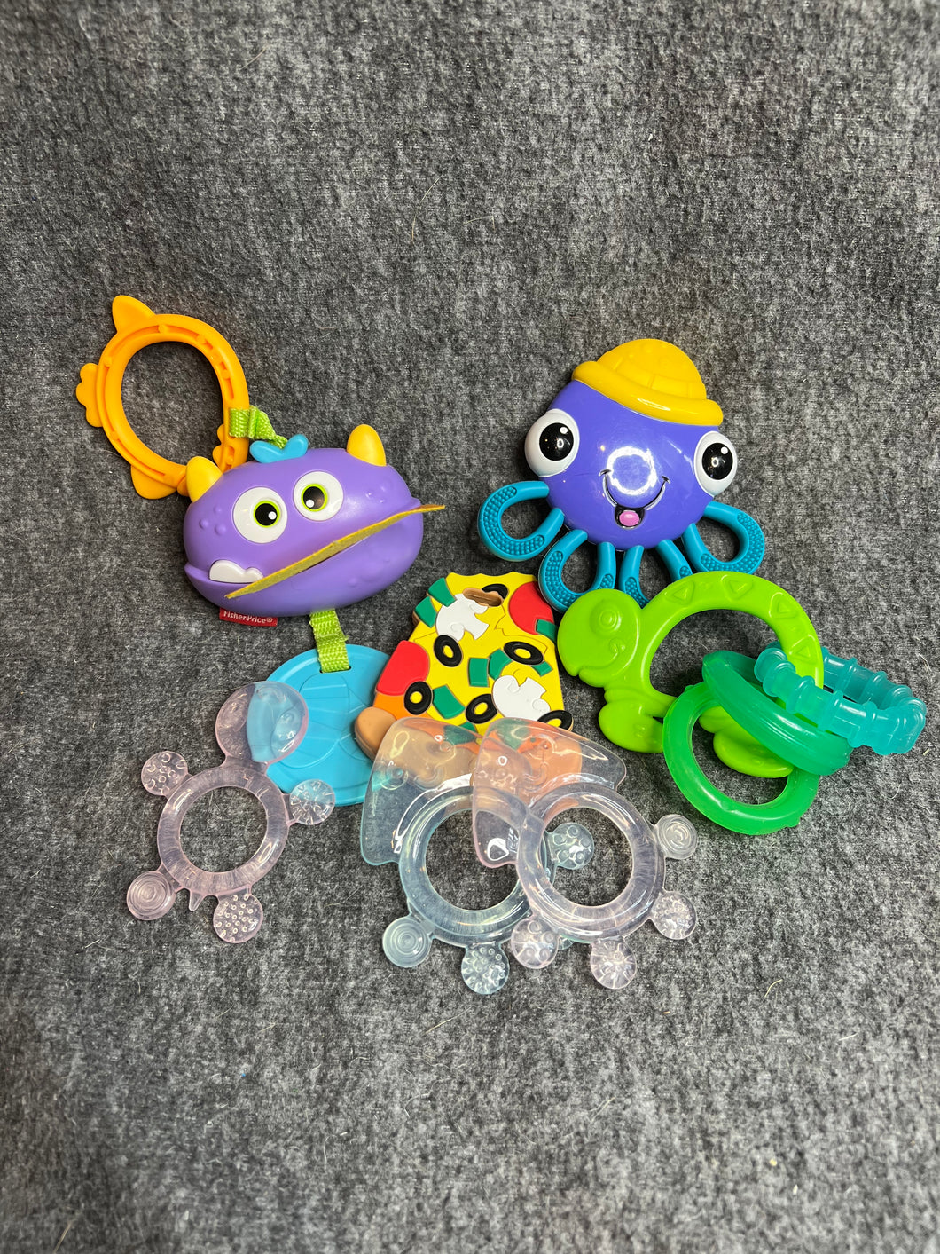 7-Piece Lot of Teethers and Small Toys