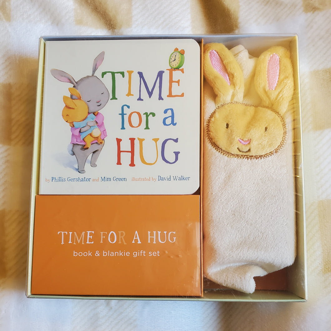 New- Time for a Hug book & (small) blankie gift set
