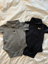 Load image into Gallery viewer, Two Under Armour Polo Onesies 3 months
