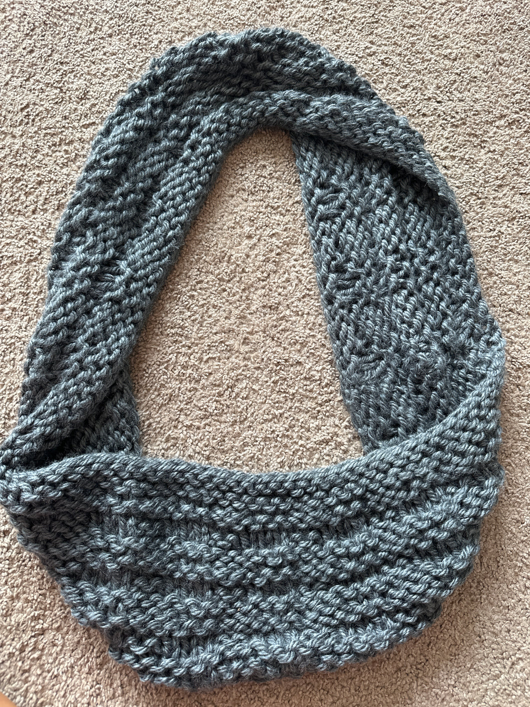 Like new gray crochet scarf wrap One Size