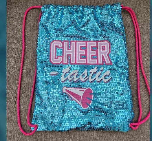 Cheer sparkle drawstring bag