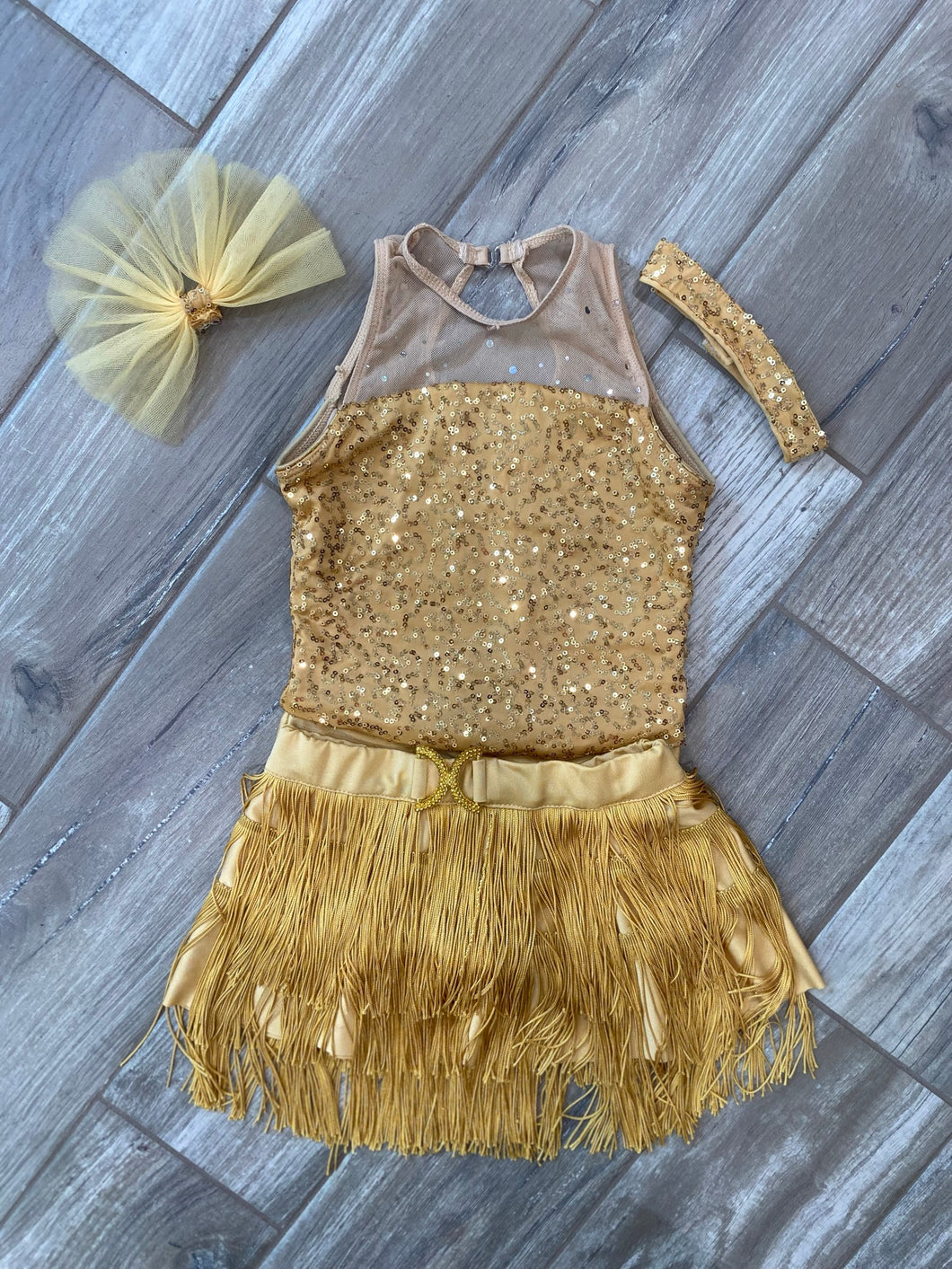 Revolution 1920's style sequin gold dress Small