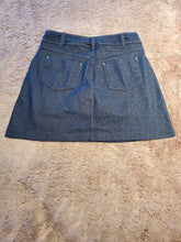 Load image into Gallery viewer, Athleta jegging denim skirt, size XXS, shorts liner XS
