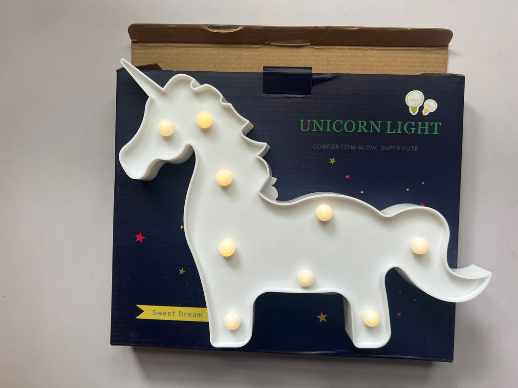 Unicorn Glow Soft White Nightlight- battery operated