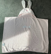 Load image into Gallery viewer, Pottery Barn Kids Pink EMILY Bunny Rabbit (Easter) Hooded Bath Towel One Size 100% Cotton One Size
