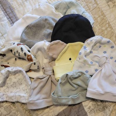 13 Assorted Baby Hats Gender Neutral